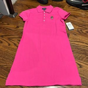 Brand new with tags Polo, Ralph, Lauren girls, hot pink dress size medium 8 /10